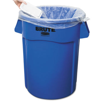 Rubbermaid® Commercial Brute Vented Trash Receptacle, Round, 44 Gal, Blue freeshipping - TVN Wholesale